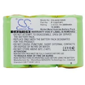 Hoover S1105 Vacuum Cleaner Battery 3.6V 3000mAh Nickel Metal Hydride HVS110VX