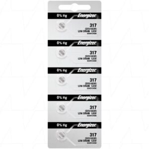 Energizer 317TZ Button Silver Oxide Battery 5Pack