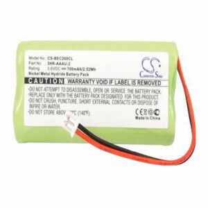 Bang & Olufsen Beocom 2 Cordless Phone Battery 3.6V 700mAh Ni-MH BEC200CL