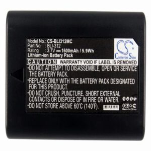 Leica BM8 Digital Camera Video Battery 3.7V 1600mAh Li-Ion BLI312MC
