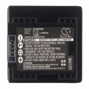 Canon VIXIA HF M52 Digital Camera Video Battery 3.7V 890mAh Li-Ion BP809MC