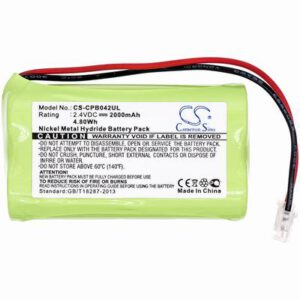 Universel AA x 2 Cordless Phone Battery 2.4V 2000mAh Nickel Metal Hydride CPB042UL