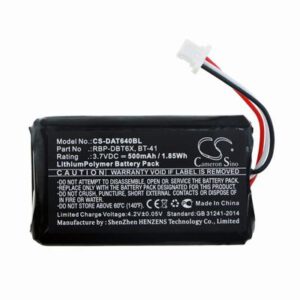 Datalogic RBP-6400 Barcode Scanner Battery 3.7V 500mAh Li-Poly DAT640BL