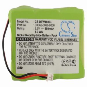 DeTeWe 480i Cordless Phone Battery 3.6V 550mAh Ni-MH DTW480CL