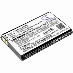 Infinite Peripherals Linea Pro 4 Barcode Scanner Battery 3.7V 1200mAh Li-ion IPL400BL