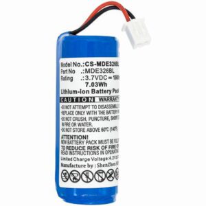Mindeo 3260 Barcode Scanner Battery 3.7V 1900mAh Li-ion MDE326BL