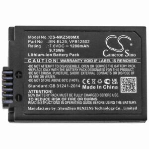Nikon Z50 Camera Battery 7.6V 1280mAh Li-ion NKZ500MX