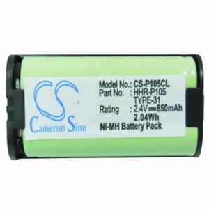 Panasonic KX-TG2421 Cordless Phone Battery 2.4V 850mAh Ni-MH P105CL