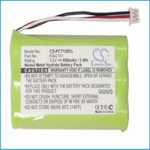 Plantronics CT11 Cordless Phone Battery 3.6V 850mAh Ni-MH PCT120CL