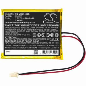 Uniden Guardian G955 Alarm System Battery 3.7V 2000mAh Li-Poly UND955SL