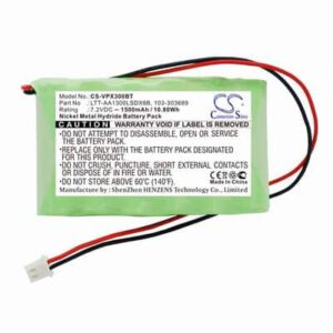 Visonic PowerMaster 30 Control Panel Alarm System Battery 7.2V 1500mAh Ni-MH VPX300BT