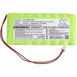 Visonic Amber Select Alarm System Battery 9.6V 2000mAh Ni-MH VPX914BT