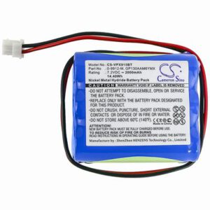 SecureLinc Control Panel Alarm System Battery 7.2V 2000mAh Ni-MH VPX915BT