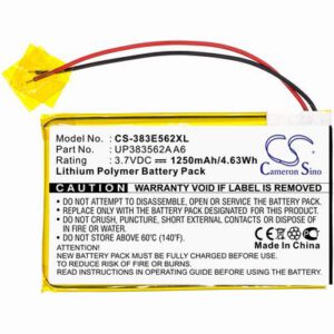 Palm Tungstun E Pocket PC & PDA Battery 3.7V 1250mAh Li-Polymer 3.7V 383E562XL