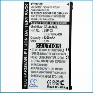Asus MyPal A630 Battery 3.7V 1350mAh Li-Ion A636SL