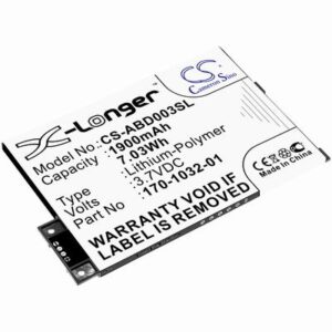 Amazon Kindle 3 eBook Reader Battery 3.7V 1900mAh Li-Polymer ABD003SL