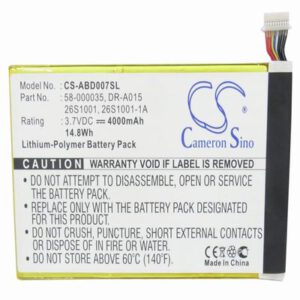 Amazon KC2 Tablet Battery 3.7V 4000mAh Li-Polymer ABD007SL