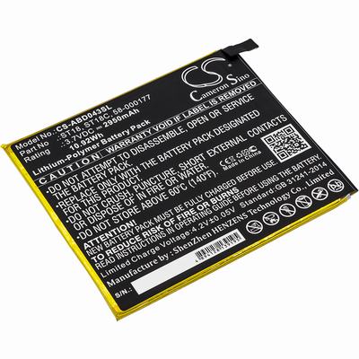 Amazon B01GEW27DA Tablet Battery 3.7V 2950mAh Li-Poly ABD043SL