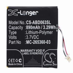 Amazon Kindle 7 eBook Reader Battery 3.7V 890mAh Li-Polymer ABD063SL