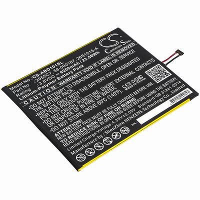 Amazon Kindle Fire HD 10.1 Tablet Battery 3.8V 6200mAh Li-Poly ABD101SL