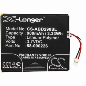 Amazon 53-014490 E-book E-reader Battery 3.7V 900mAh Li-Poly ABD290SL