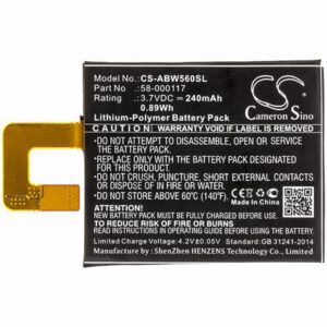 Amazon 223337 E-book E-reader Battery 3.7V 240mAh Li-Poly ABW560SL