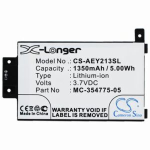 Amazon DP75SDI eBook Reader Battery 3.7V 1350mAh Li-Ion AEY213SL