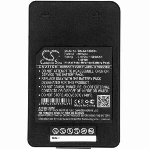 Autec LK NEO Crane Remote Control Battery 3.6V 500mAh Ni-MH ALK003BL