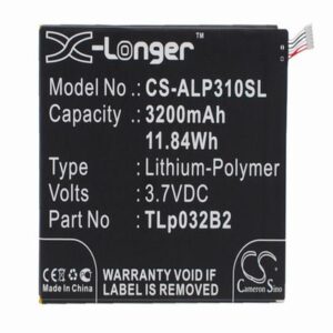 Alcatel One Touch POP 7 Tablet Battery 3.7V 3200mAh Li-Polymer ALP310SL