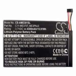 Asus MeMO Pad ME301T Laptop Notebook Battery 3.7V 4300mAh Li-Polymer AME301SL