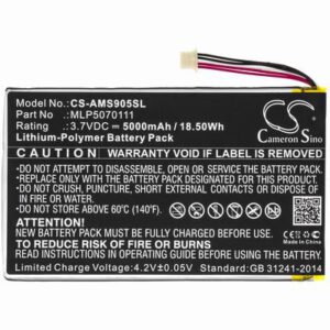 Autel DS808 Diagnostic Scanner Battery 3.7V 5000mAh Li-Poly AMS905SL