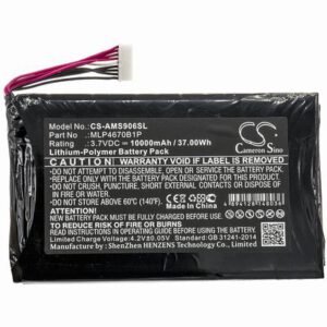 Autel Maxisys MS906BT Diagnostic Scanner Battery 3.7V 10000mAh Li-Poly AMS906SL