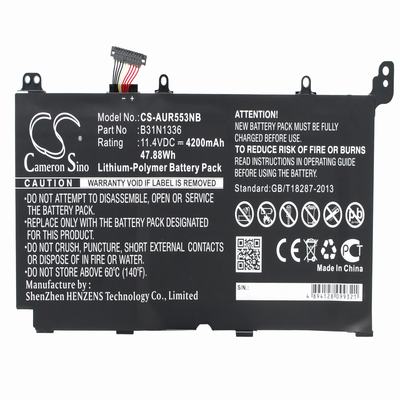Asus R553LF Laptop Notebook Battery 11.4V 4200mAh Li-Polymer AUR553NB