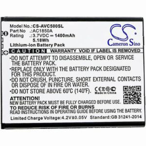 Archos 45B Helium Mobile SmartPhone Battery 3.7V 1400mAh Li-ion AVC500SL