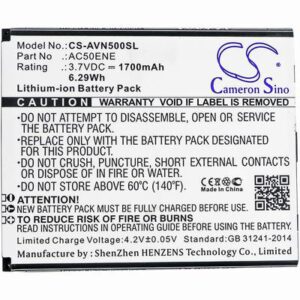 Archos 50e Neon Mobile SmartPhone Battery 3.7V 1700mAh Li-ion AVN500SL