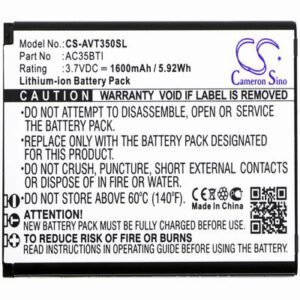 Archos 35b Titanium Mobile SmartPhone Battery 3.7V 1600mAh Li-ion AVT350SL