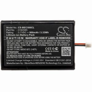 Bang & Olufsen Beocom 5 Cordless Phone Battery 3.7V 900mAh Li-ion BEC500CL