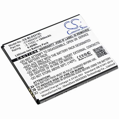 BLU D530K Mobile SmartPhone Battery 3.7V 1800mAh Li-ion BLD531SL