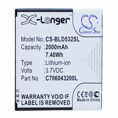 BLU D532 Mobile Phone Battery 3.7V 2000mAh Li-ion BLD532SL