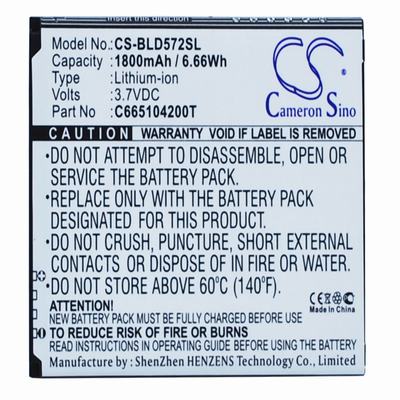 BLU D572 Mobile Phone Battery 3.7V 1800mAh Li-ion BLD572SL