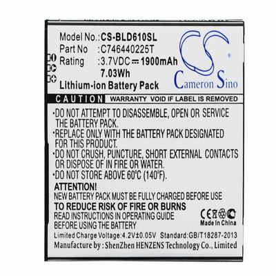 BLU D610 Mobile Phone Battery 3.7V 1900mAh Li-ion BLD610SL