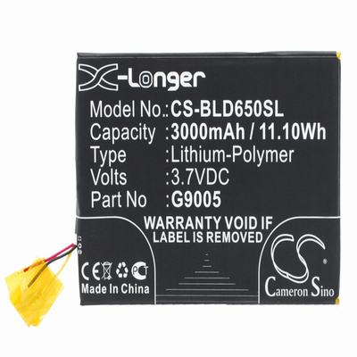Blue BLU Studio 6.0 HD Mobile Phone Battery 3.7V 3000mAh Li-Polymer BLD650SL