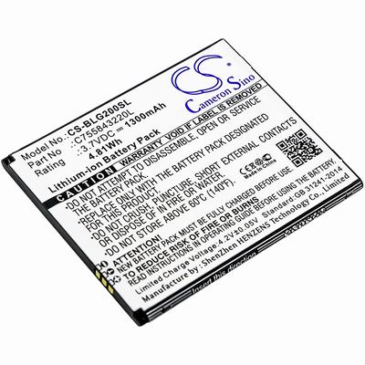 BLU S010Q Mobile SmartPhone Battery 3.7V 1300mAh Li-ion BLG200SL