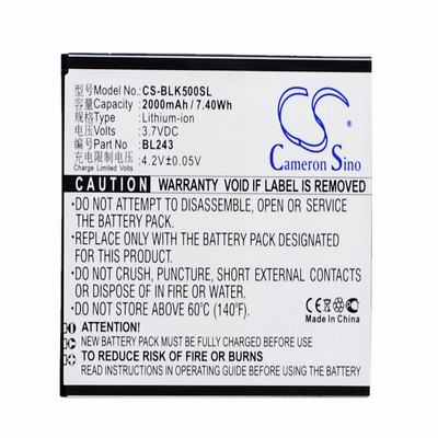 Lenovo K3 Note Mobile Phone Battery 3.7V 2000mAh Li-ion BLK500SL