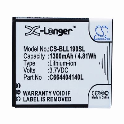 BLU L190a Mobile Phone Battery 3.7V 1300mAh Li-ion BLL190SL