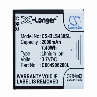 BLU D310 Mobile Phone Battery 3.7V 2000mAh Li-ion BLS430SL