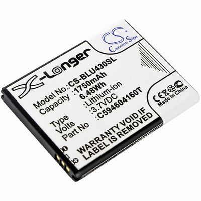 BLU D910A Mobile Phone Battery 3.7V 1750mAh Li-ion BLU430SL