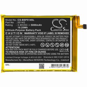BQ Strike Power Mobile SmartPhone Battery 3.85V 5000mAh Li-Poly BSP514SL