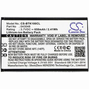 BT Elements 1K Cordless Phone Battery 3.7V 650mAh Li-ion BTK100CL