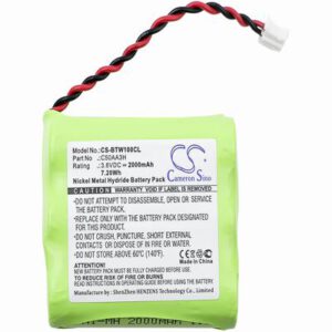 BT Airway Cordless Phone Battery 3.6V 2000mAh Ni-MH BTW100CL